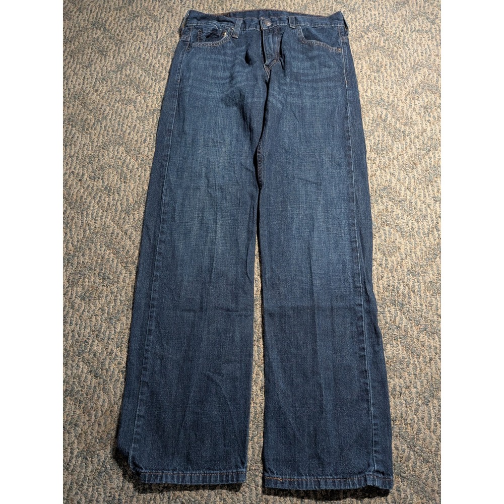 Levis 569 Loose Straight Leg Jeans Mens 29(30)x32 Dark Wash Denim 00569-0132
